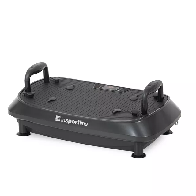 Dwupoziomowa platforma wibracyjna inSPORTline Duonique ∙ 3 wibracje ∙ 30 prędkości ∙ 6 programów ∙ pilot zdalnego sterowania ∙ nośność 100 kg ∙ ekspandery