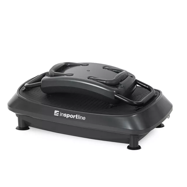 Dwupoziomowa platforma wibracyjna inSPORTline Duonique ∙ 3 wibracje ∙ 30 prędkości ∙ 6 programów ∙ pilot zdalnego sterowania ∙ nośność 100 kg ∙ ekspandery