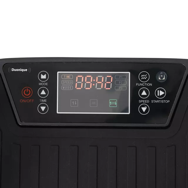 Dwupoziomowa platforma wibracyjna inSPORTline Duonique ∙ 3 wibracje ∙ 30 prędkości ∙ 6 programów ∙ pilot zdalnego sterowania ∙ nośność 100 kg ∙ ekspandery