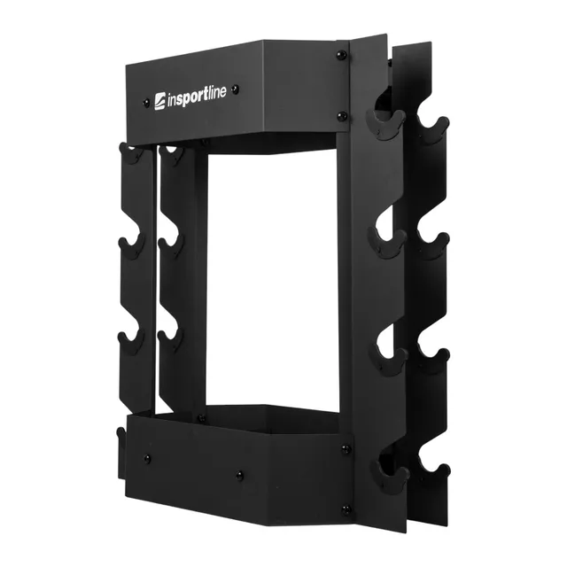 Stojak na hantle inSPORTline RK3020 ∙ rama ze stali ∙ max. obciążenie 250 kg ∙ miejsce na 8 hantli ∙ powłoka antyzarysowaniowa