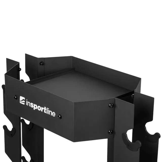 Stojak na hantle inSPORTline RK3020 ∙ rama ze stali ∙ max. obciążenie 250 kg ∙ miejsce na 8 hantli ∙ powłoka antyzarysowaniowa