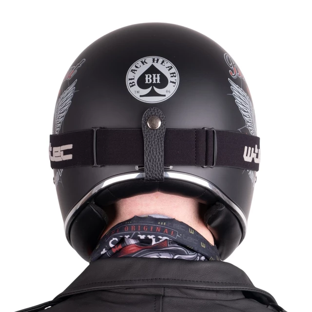 Gogle motocyklowe w stylu vintage retro W-TEC Black Heart Dalhart