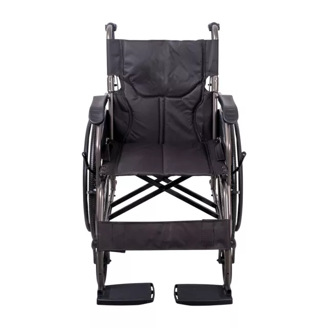 Lekki składany wózek inwalidzki inSPORTline Jakesully ∙ waga 13 kg ∙ nośność 100 kg ∙ mechanizm składania ∙ koła obrotowe ∙ blokada bezpieczeństwa