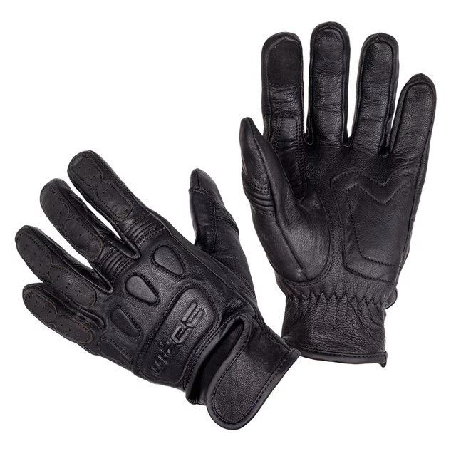 Skórzane rękawice motocyklowe W-TEC Cherton II - Czarny - Czarny