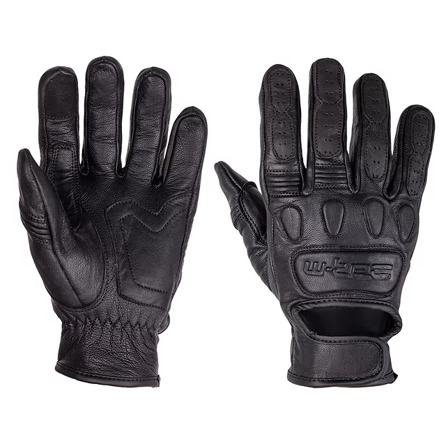 Skórzane rękawice motocyklowe W-TEC Cherton II - Czarny