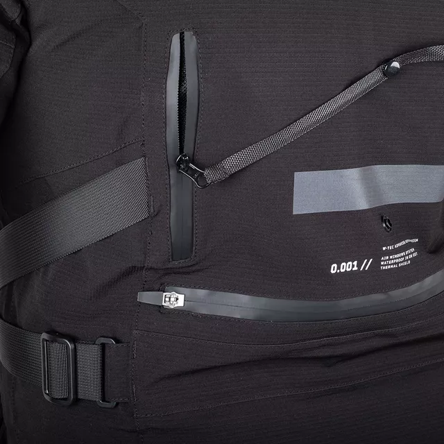 Męska kurtka motocyklowa W-TEC Nykolas ∙ 100% wodoodporna ∙ wyjmowana podpinka termiczna - Czarny