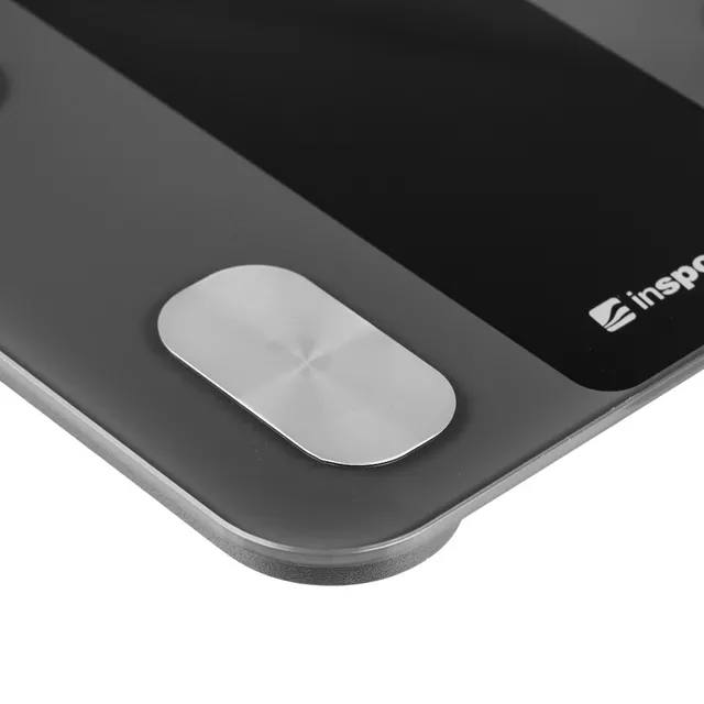 Inteligentna waga łazienkowa inSPORTline Syncale 20 ∙ smart ∙ 14 wartości ciała ∙ bluetooth ∙ fitdays ∙ nośność 180 kg ∙ szkło hartowane - Czarny