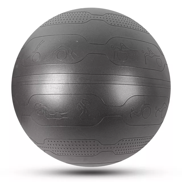 Piłka gimnastyczna fitness inSPORTline Stretch Ball 75 cm - mus mokka - Czarny