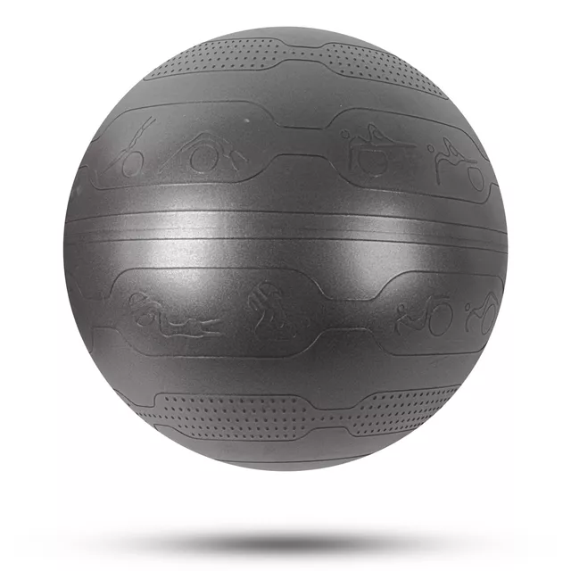 Piłka gimnastyczna inSPORTline Stretch Ball 55 cm - mus mokka - Czarny
