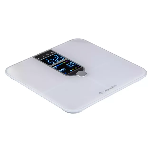 Waga diagnostyczna łazienkowa inSPORTline Syncale 100 ∙ smart ∙ 17 parametrów ciała ∙ puls na wadze ∙ Bluetooth Fitdays ∙ nośność 180 kg - Czarny
