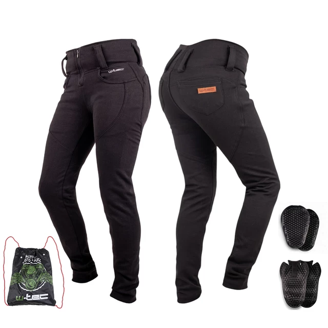 Damskie legginsy motocyklowe W-TEC Nombutta - Czarny - Czarny