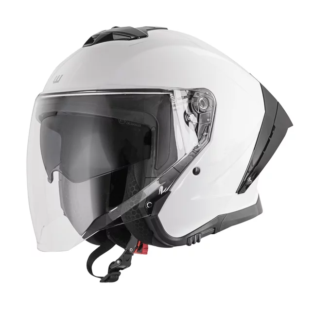 Kask motocyklowy W-TEC Voltik ∙ blenda przeciwsłoneczna ∙ podnoszony wizjer ∙ kompatybilny z interkomem ∙ ECE 22.06 - Biały - Biały