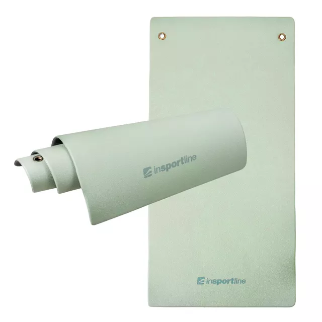 Mata do ćwiczeń inSPORTline Aero Advance 120x60x0,9 cm - Pomarańczowo-różowy - miętowo-szary