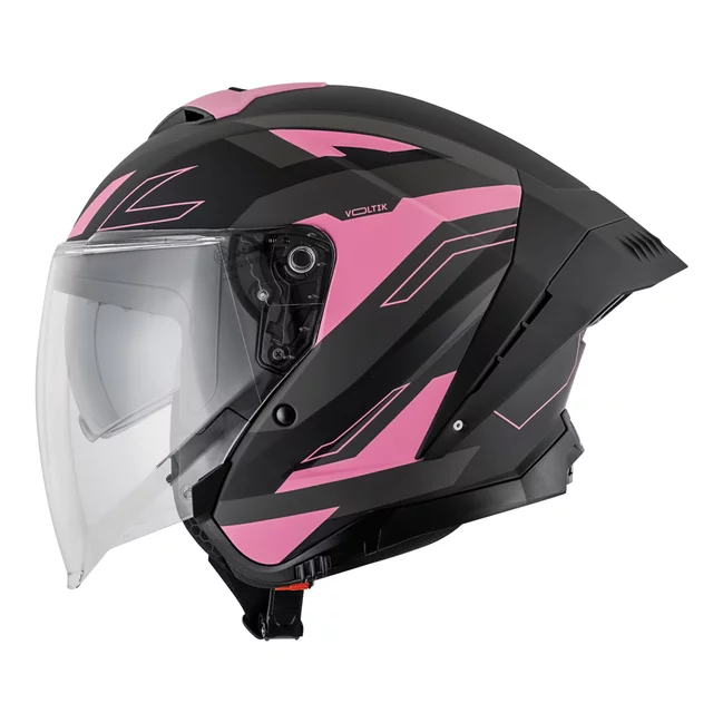Kask motocyklowy W-TEC Voltik Shockrose ∙ blenda przeciwsłoneczna ∙ system wentylacji ∙ wyjmowana wyściółka - Różowy
