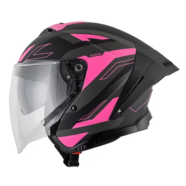Kask motocyklowy W-TEC Voltik Shockrose ∙ blenda przeciwsłoneczna ∙ system wentylacji ∙ wyjmowana wyściółka - Różowy