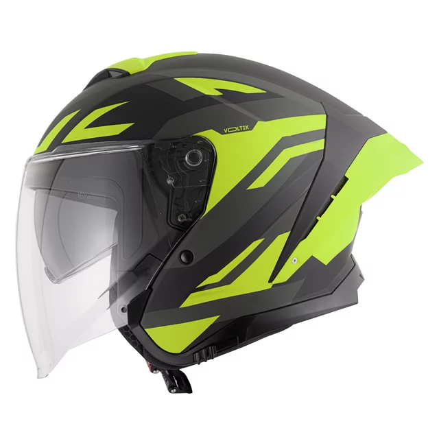 Kask motocyklowy W-TEC Voltik Graphic ∙ blenda przeciwsłoneczna ∙ wentylacja ∙ wyjmowana wyściółka ∙ homologacja ECE 22.06 - Czerwony