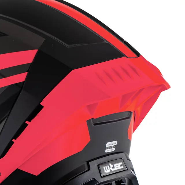 Kask motocyklowy W-TEC Voltik Graphic ∙ blenda przeciwsłoneczna ∙ wentylacja ∙ wyjmowana wyściółka ∙ homologacja ECE 22.06 - Czerwony