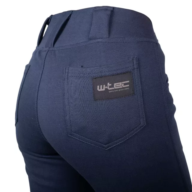 Legginsy motocyklowe damskie W-TEC Lukrecia Base Blue ∙ ochraniacze CE level 2 ∙ wysoki pas ∙ elastyczny stretch ∙ kieszenie z przodu i z tyłu ∙ zdejmowane ochraniacze ∙ miejski styl - Niebieski