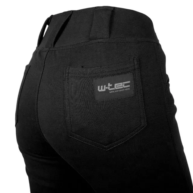 Legginsy motocyklowe damskie W-TEC Lukrecia Evo ∙ wzmocnienie aramidowe ∙ wyjmowane protektory kolan ∙ 4 praktyczne kieszenie ∙ elastyczny materiał - Czarny