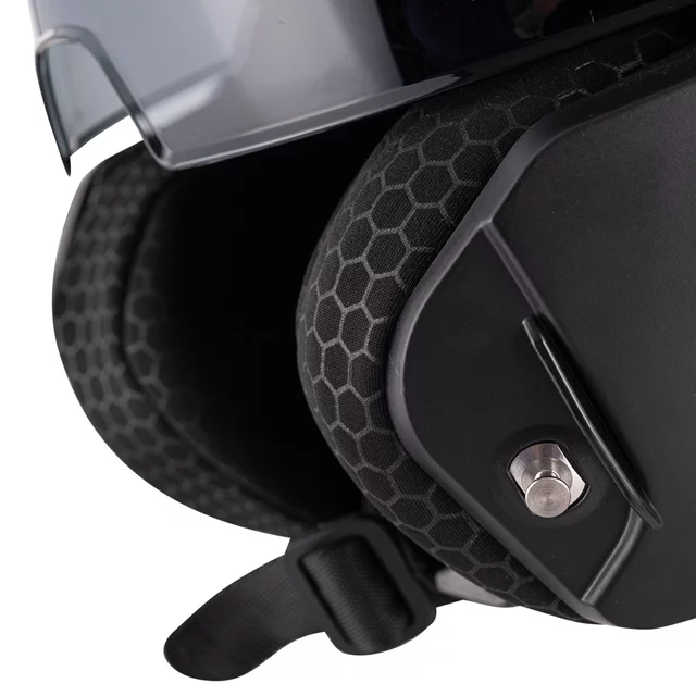 Kask motocyklowy szczękowy W-TEC Zoroz P/J ∙ wizjer pinlock ∙ osłona przeciwsłoneczna ∙ wentylacja - Metaliczny szary