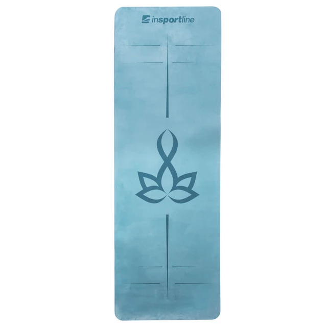 Mata fitness do ćwiczeń inSPORTline Padvana joga, aerobik 183x61cm - Niebieski