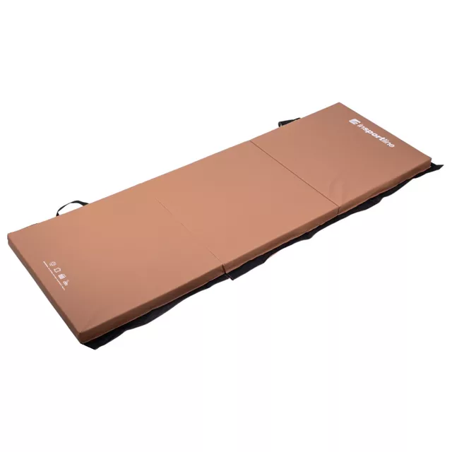 Składany materac gimnastyczny mata inSPORTline Trifold 180x60x5 cm - Czerwony