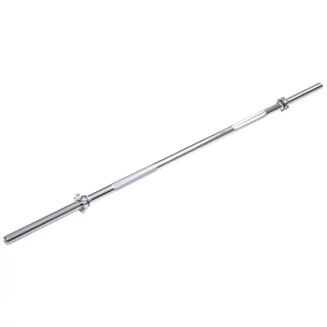 Gryf prosty inSPORTline Welerty 180cm/30mm ∙ gwintowany z zaciskami ∙ nośność 200 kg ∙ ryflowany antypoślizgowy uchwyt