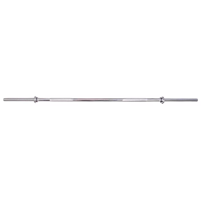 Gryf prosty inSPORTline Welerty 180cm/30mm ∙ gwintowany z zaciskami ∙ nośność 200 kg ∙ ryflowany antypoślizgowy uchwyt