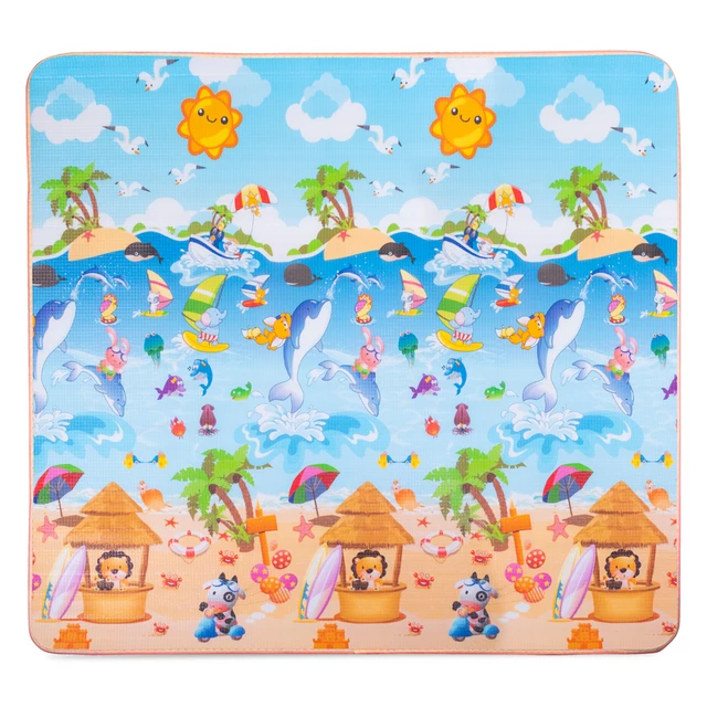 Zwijana mata dla dzieci inSPORTline Lhotino 200x180x1,5 cm - Plaża/Gospodarstwo rolne
