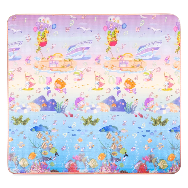 Zwijana mata dla dzieci inSPORTline Lhotino 200x180x1,5 cm - Plaża/Gospodarstwo rolne