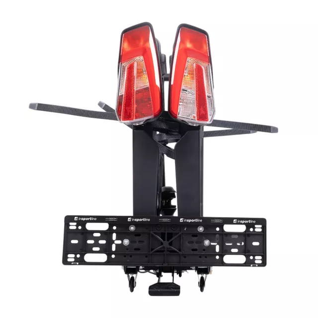 Bagażnik rowerowy na hak inSPORTline Trekan 2 Elektro ∙ na 2 rowery ∙ do e-bike ∙ nośność 60 kg ∙ odchylany ∙ platforma