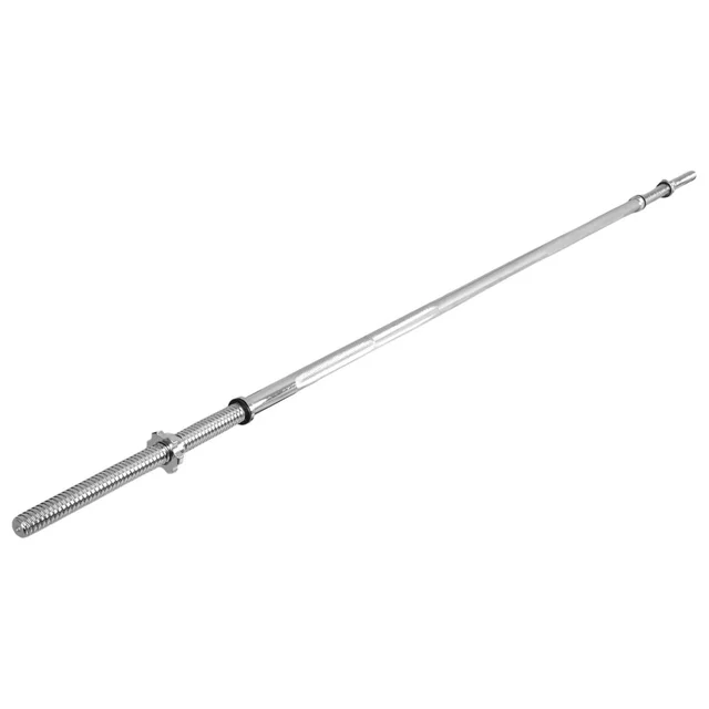 Gryf prosty inSPORTline Welenorty 220cm/30mm ∙ stal chromowana ∙ nośność 200 kg ∙ zaciski gwintowane ∙ antypoślizgowe ryflowanie