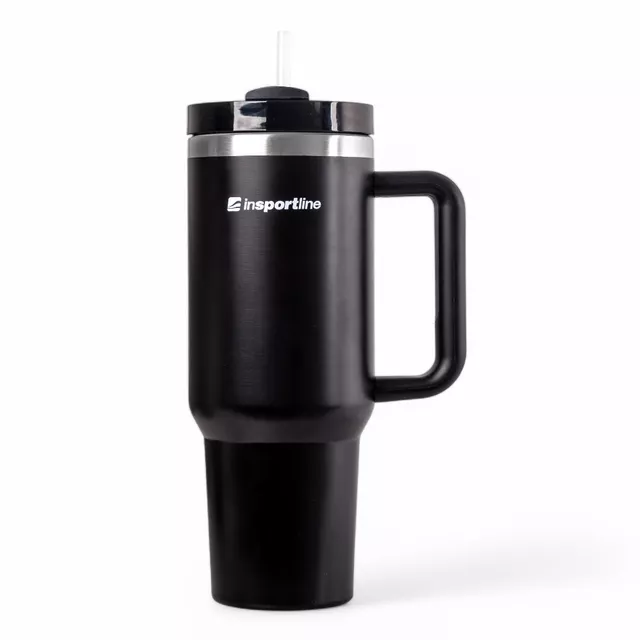 Kubek termiczny termos inSPORTline Misakafi Tumbler 1200 ml - Beżowy - Czarny
