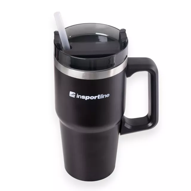 Kubek termiczny termos inSPORTline Teasara 600 ml - Czarny