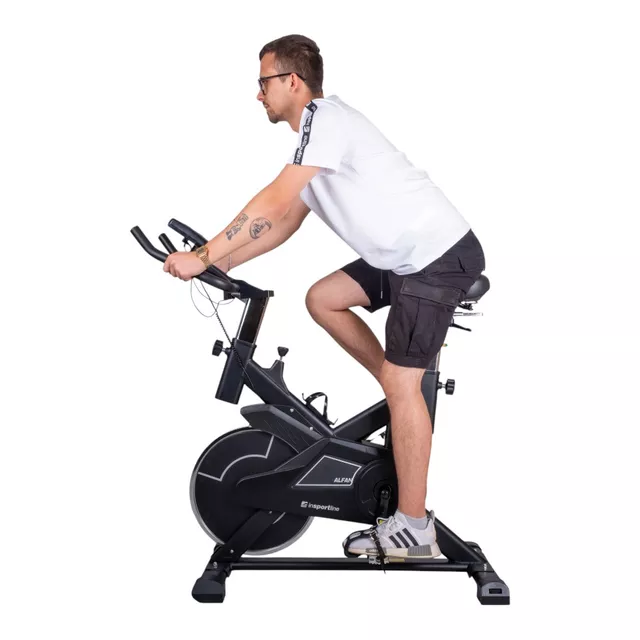 Rower treningowy spinningowy inSPORTline Alfan - Czarny