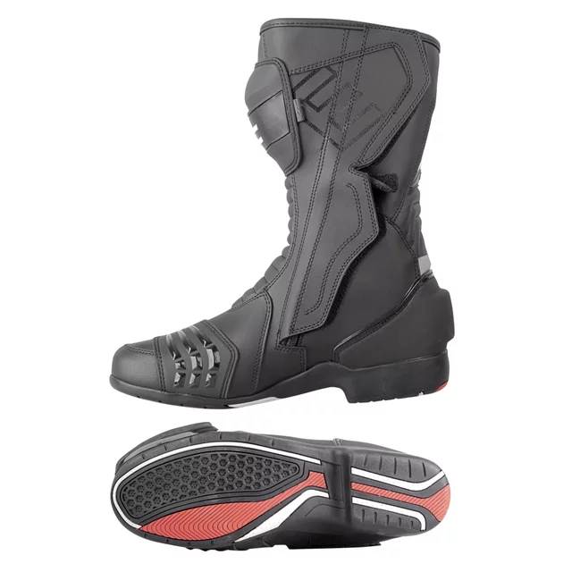 Buty motocyklowe W-TEC Rison Evo ∙ ochraniacze kostek i pięt ∙ elementy odblaskowe ∙ antypoślizgowa podeszwa ∙ wzmocnienie pod dźwignię - Czarny