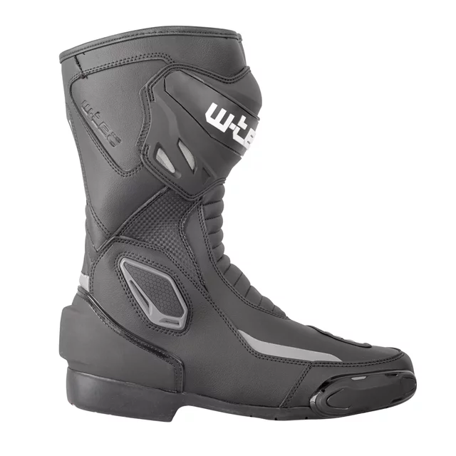 Buty motocyklowe W-TEC Rison Evo ∙ ochraniacze kostek i pięt ∙ elementy odblaskowe ∙ antypoślizgowa podeszwa ∙ wzmocnienie pod dźwignię - Czarny