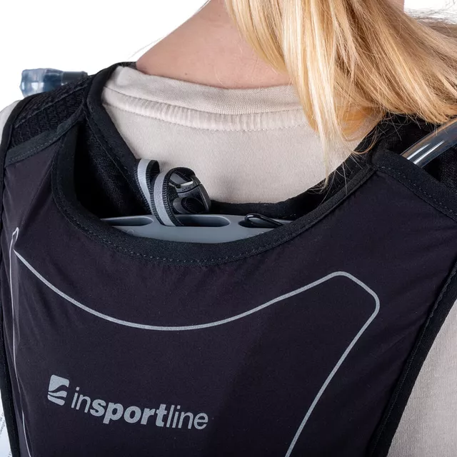 Kamizelka biegowa inSPORTline Runfast XS-M ∙ lekka konstrukcja ∙ multi kieszenie ∙ bukłak do 3 l ∙ regulowane paski ∙ elementy odblaskowe