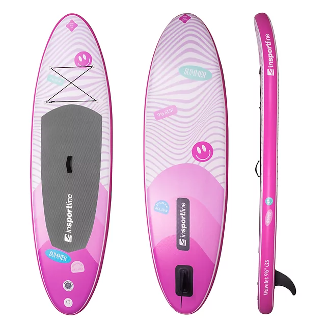 Paddleboard z akcesoriami deska SUP inSPORTline Wavelet 9'6" - Niebieski