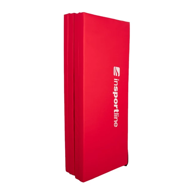 Składany materac gimnastyczny mata inSPORTline Kvadfold 200x120x5 cm - Czerwony