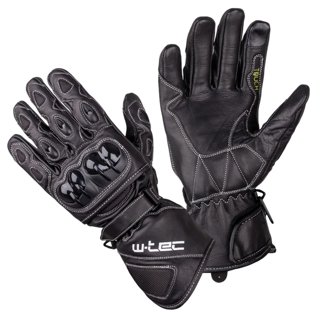 Motocyklowe rękawice W-TEC SUPREME TWG-171 - Czarny - Czarny