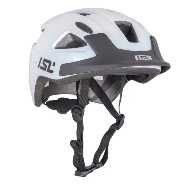 Dziecięcy kask rowerowy ISL Lumiro ∙ wyjmowana lampka LED USB-C ∙ 9 otworów wentylacyjnych ∙ regulacja pokrętłem ∙ In-Mold - Neon Yellow - Biała perła
