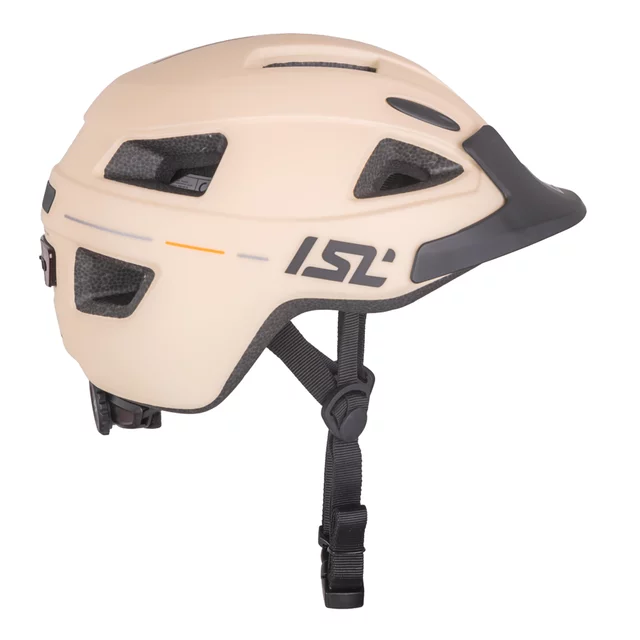 Dziecięcy kask rowerowy ISL Lumiro ∙ wyjmowana lampka LED USB-C ∙ 9 otworów wentylacyjnych ∙ regulacja pokrętłem ∙ In-Mold - Neon Yellow
