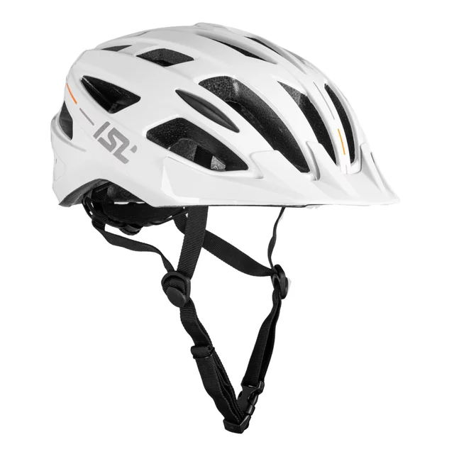 Kask rowerowy inSPORTline Winsdor ∙ nowoczesny design ∙ technologia in-mold ∙ zdejmowany daszek ∙ wysoka wentylacja - Matowa biel/przydymiony róż - Matowa biel/szary tytanowy