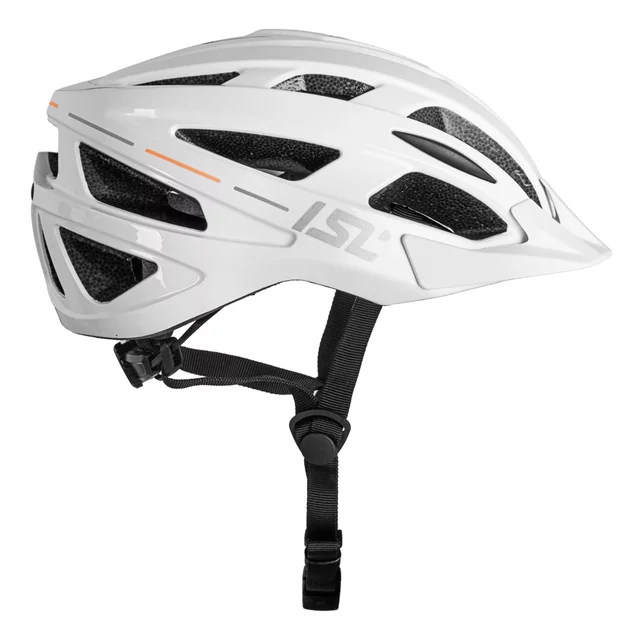 Kask rowerowy inSPORTline Winsdor ∙ nowoczesny design ∙ technologia in-mold ∙ zdejmowany daszek ∙ wysoka wentylacja - Matowa biel/przydymiony róż