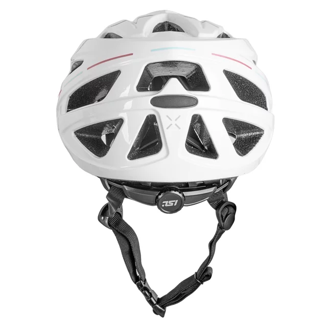 Kask rowerowy inSPORTline Winsdor ∙ nowoczesny design ∙ technologia in-mold ∙ zdejmowany daszek ∙ wysoka wentylacja - Matowa biel/przydymiony róż