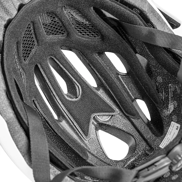 Kask rowerowy inSPORTline Winsdor ∙ nowoczesny design ∙ technologia in-mold ∙ zdejmowany daszek ∙ wysoka wentylacja - Matowa biel/przydymiony róż