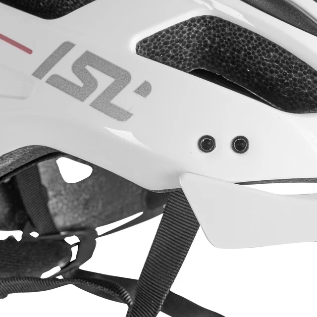 Kask rowerowy inSPORTline Winsdor ∙ nowoczesny design ∙ technologia in-mold ∙ zdejmowany daszek ∙ wysoka wentylacja - Matowa biel/przydymiony róż