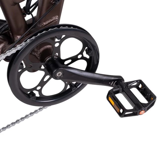 Składany rower elektryczny typu fat bike inSPORTline ISL Baxom 840Wh 20" - Deep Coffee