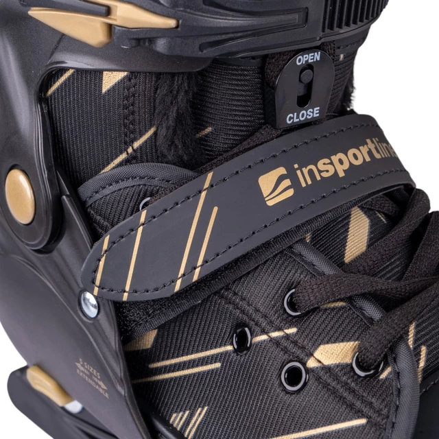Łyżwy regulowane z futerkiem unisex inSPORTline Golnes - Czarny